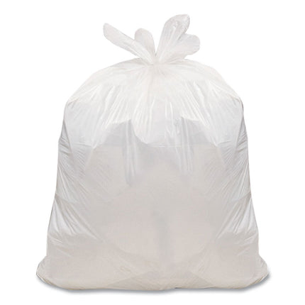 Super Value Pack Can Liners, 8 gal, 0.6 mil, 22" x 24", White, 130/Box