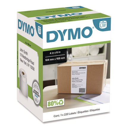 Labelwriter Shipping Labels, 4" X 6", White, 220 Labels/roll