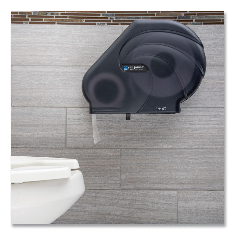 Oceans Reserva Jumbo Tissue Dispenser with Stub, 16.75 x 5.5 x 12.25, Black Pearl