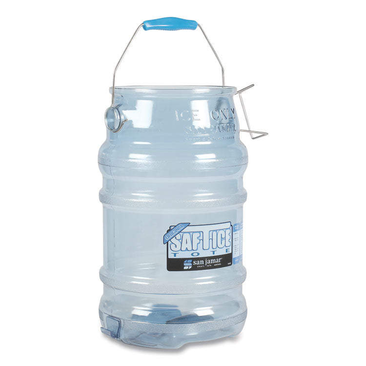 Saf-T-Ice Tote, 6 gal, Transparent Blue