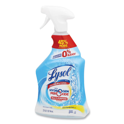 Multi-Purpose Hydrogen Peroxide Cleaner, Citrus Sparkle Zest, 32 Oz Trigger Spray Bottle, 9/carton