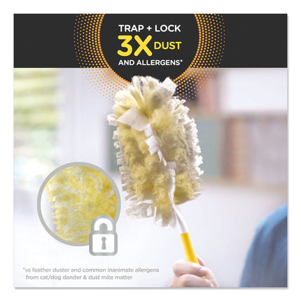 Heavy Duty Dusters Refill, Dust Lock Fiber, Yellow, 33/Carton