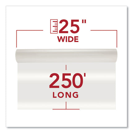 Nap-Lam I Roll Film, 3 Mil, 25" X 250 Ft, Gloss Clear, 2/box