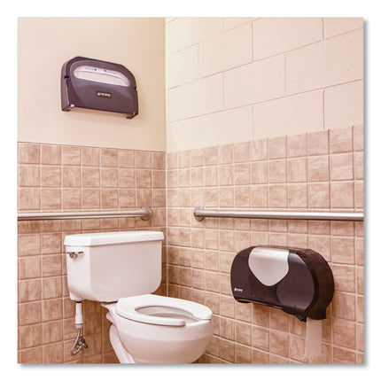 Twin 9" Jumbo Bath Tissue Dispenser, Summit, 20.07 x 5.88 x 11.9, Black/Faux Stainless Steel