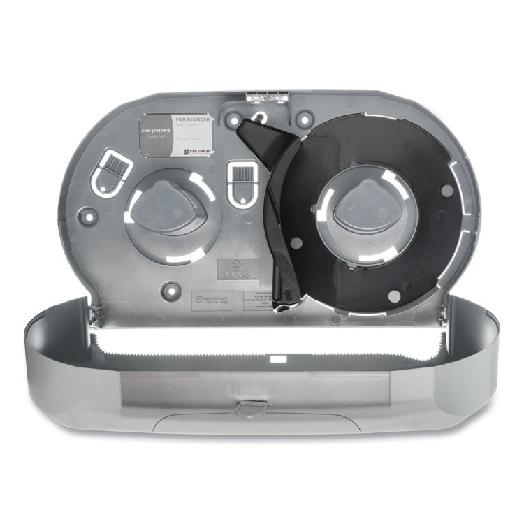 Twin 9" Jumbo Bath Tissue Dispenser, Summit, 19.25 x 6 x 12.25, Faux Stainless Steel