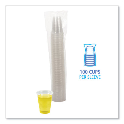Translucent Plastic Cold Cups, 7 oz, 100/Pack
