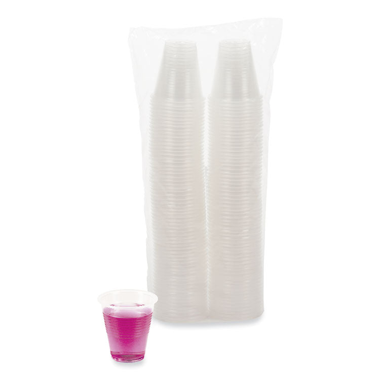 Translucent Plastic Cold Cups, 3 oz, 125/Sleeve, 20 Sleeves/Carton