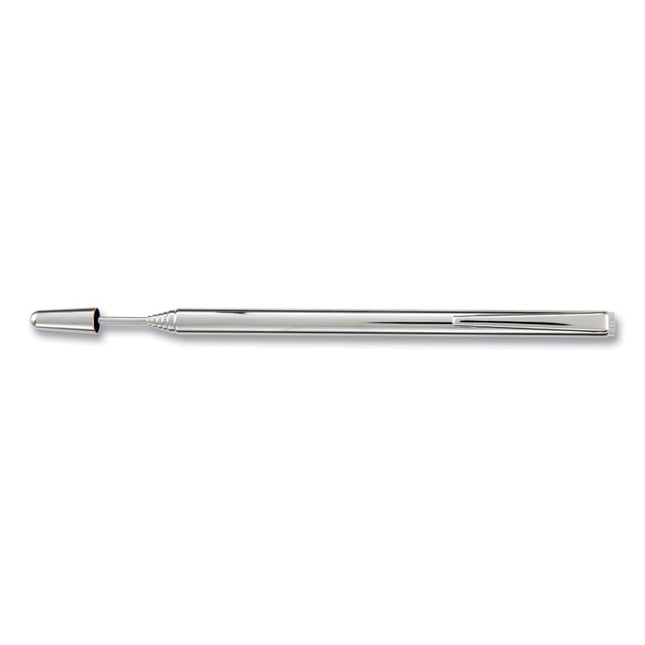 Slimline Pen-Size Pocket Pointer With Clip, Extends To 24.5", Silver