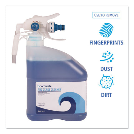 PDC Glass Cleaner, Unscented, 3 L Bottle, 2/Carton