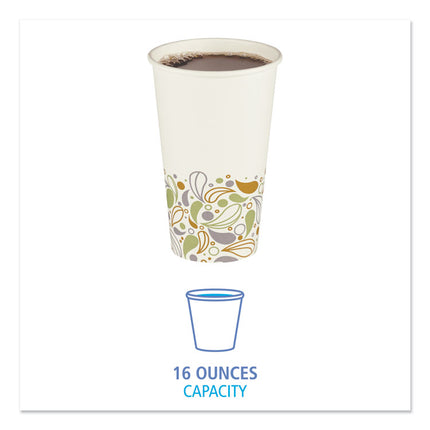 Deerfield Printed Paper Hot Cups, 16 oz, 50/Sleeve, 20 Sleeves/Carton