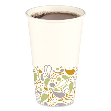 Deerfield Printed Paper Hot Cups, 16 oz, 50/Sleeve, 20 Sleeves/Carton