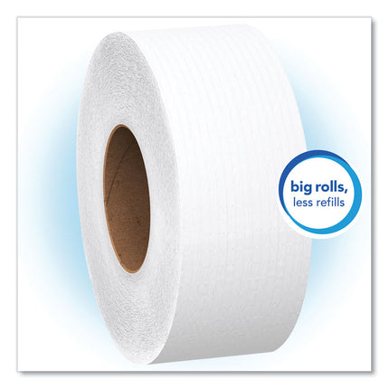 Essential JRT Jumbo Roll Bathroom Tissue, Septic Safe, 1-Ply, White, 3.55" x 2,000 ft, 12 Rolls/Carton