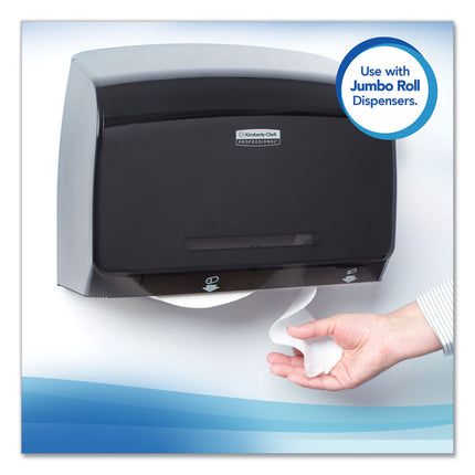 Essential JRT Jumbo Roll Bathroom Tissue, Septic Safe, 1-Ply, White, 3.55" x 2,000 ft, 12 Rolls/Carton