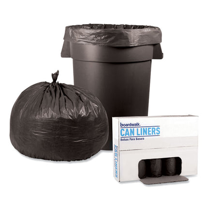 Low-Density Waste Can Liners, 56 gal, 1.1 mil, 43" x 47", Gray, Perforated Roll, 20 Bags/Roll, 5 Rolls/Carton