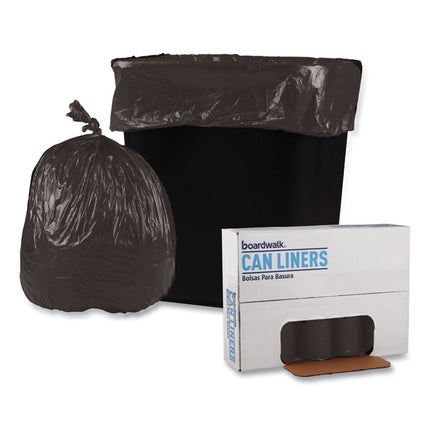 Low-Density Waste Can Liners, 10 gal, 0.35 mil, 24" x 23", Black, Perforated Roll, 50 Bags/Roll, 10 Rolls/Carton
