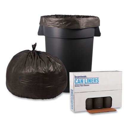 Low-Density Waste Can Liners, 45 gal, 0.95 mil, 40" x 46", Gray, Perforated Roll, 25 Bags/Roll, 4 Rolls/Carton