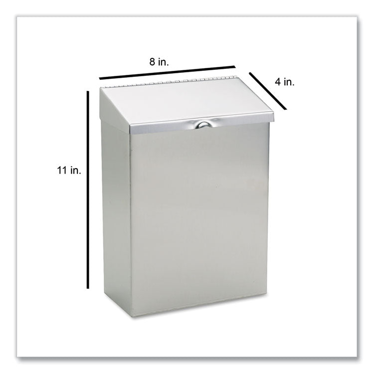 Wall Mount Sanitary Napkin Receptacle, Stainless Steel
