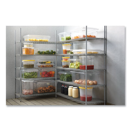 Food/Tote Boxes, 5 gal, 12 x 18 x 9, Clear, Plastic