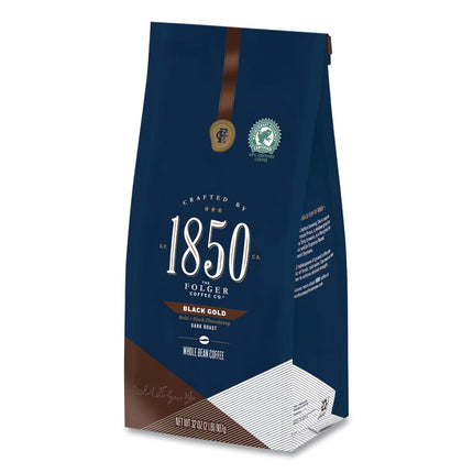 Coffee, Black Gold, Dark Roast, Whole Bean, 2 Lb Bag