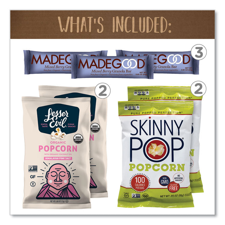 Low Calories Snack Box, 28 Assorted Snacks/Box