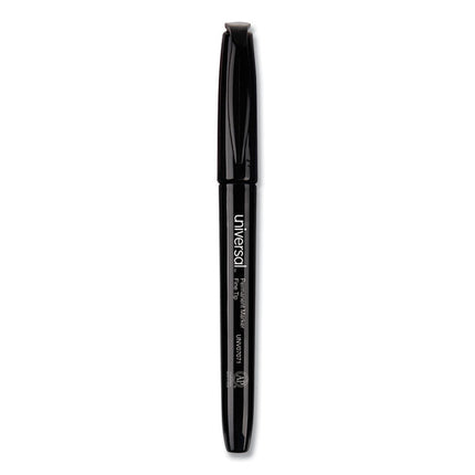 Pen-Style Permanent Marker, Fine Bullet Tip, Black, Dozen