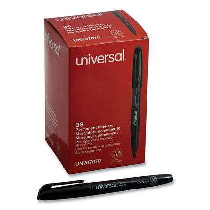Pen-Style Permanent Marker Value Pack, Fine Bullet Tip, Black, 36/pack