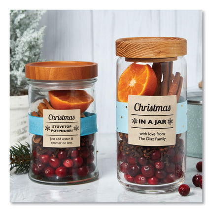 Square Print-To-The-Edge Labels, Inkjet/laser Printers, 2 X 2, Kraft Brown, 12/sheet, 25 Sheets/pack