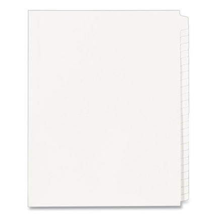 Blank Tab Legal Exhibit Index Divider Set, 25-Tab, 11 x 8.5, White, 1 Set