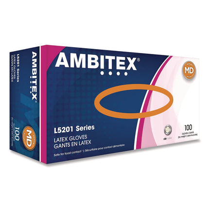 L5201 SERIES POWDER-FREE LATEX GLOVES, 4 MIL, MEDIUM, CREAM, 100/BOX