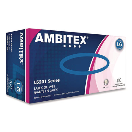 L5201 SERIES POWDER-FREE LATEX GLOVES, 4 MIL, LARGE, CREAM, 100/BOX