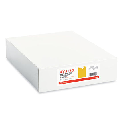 Peel Seal Strip Catalog Envelope, #13 1/2, Square Flap, Self-Adhesive Closure, 10 X 13, Natural Kraft, 100/box