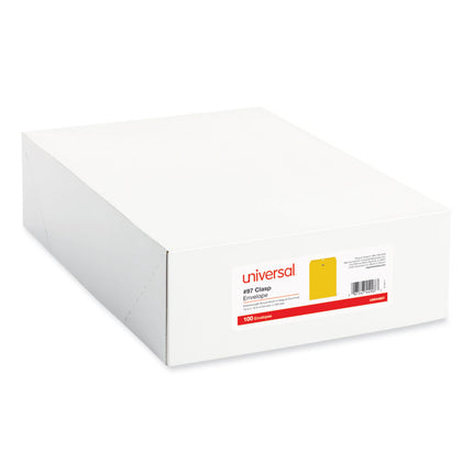Kraft Clasp Envelope, 32 lb Bond Weight Kraft, #97, Square Flap, Clasp/Gummed Closure, 10 x 13, Brown Kraft, 100/Box