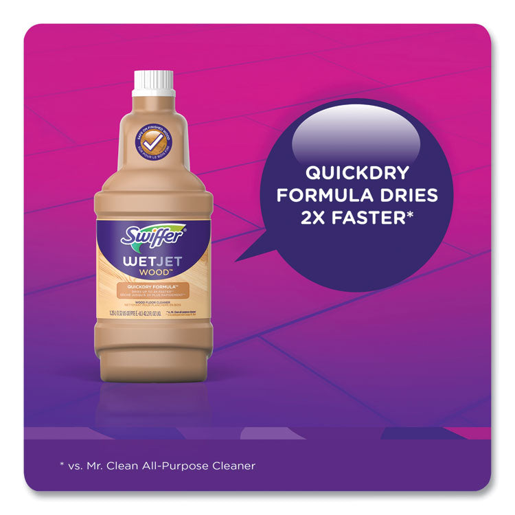 Wetjet System Cleaning-Solution Refill, Blossom Breeze Scent, 1.25 L Bottle, 4/carton