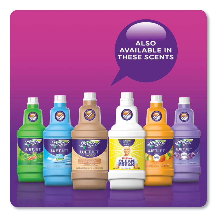 Wetjet System Cleaning-Solution Refill, Blossom Breeze Scent, 1.25 L Bottle, 4/carton