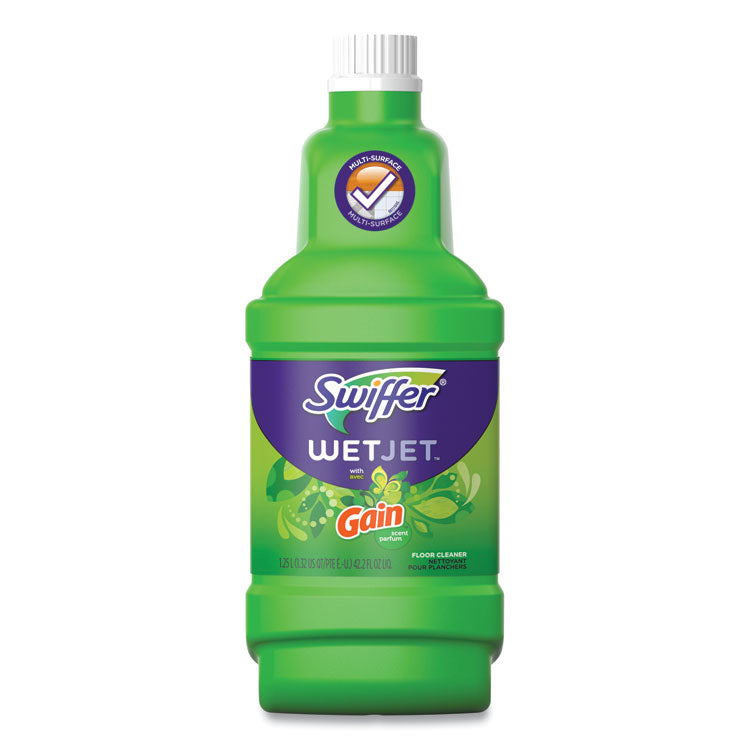 Wetjet System Cleaning-Solution Refill, Original Scent, 1.25 L Bottle, 4/carton