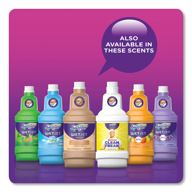 Wetjet System Cleaning-Solution Refill, Original Scent, 1.25 L Bottle, 4/carton