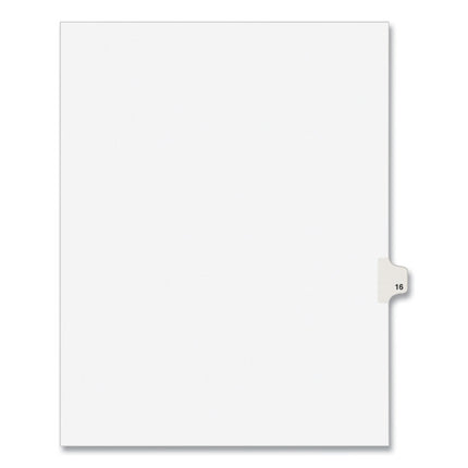 Preprinted Legal Exhibit Side Tab Index Dividers, Avery Style, 10-Tab, 16, 11 X 8.5, White, 25/pack, (1016)