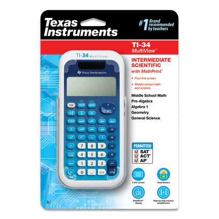Ti-34 Multiview Scientific Calculator, 16-Digit Lcd
