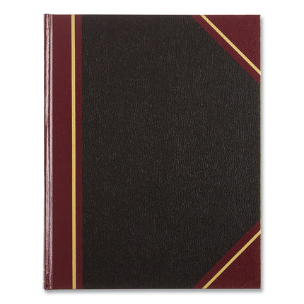 Texthide Eye-Ease Record Book, Black/burgundy/gold Cover, 10.38 X 8.38 Sheets, 150 Sheets/book