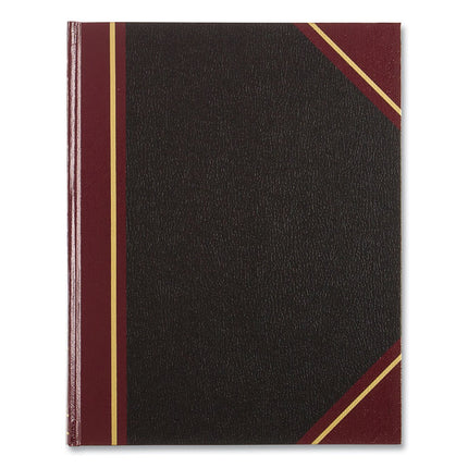 Texthide Eye-Ease Record Book, Black/burgundy/gold Cover, 10.38 X 8.38 Sheets, 300 Sheets/book