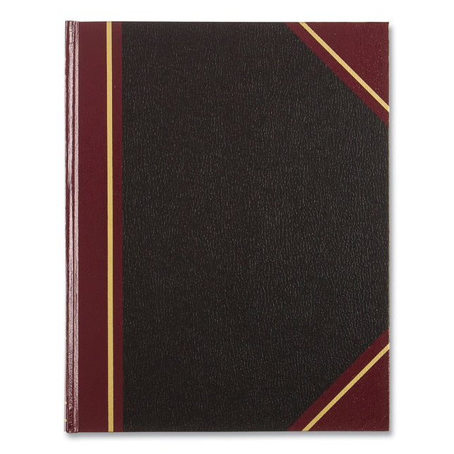 Texthide Eye-Ease Record Book, Black/burgundy/gold Cover, 10.38 X 8.38 Sheets, 300 Sheets/book
