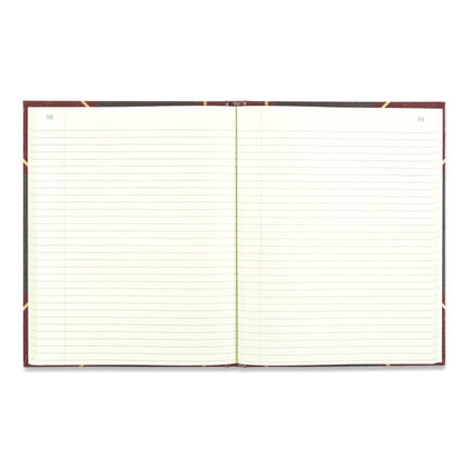 Texthide Eye-Ease Record Book, Black/burgundy/gold Cover, 10.38 X 8.38 Sheets, 300 Sheets/book