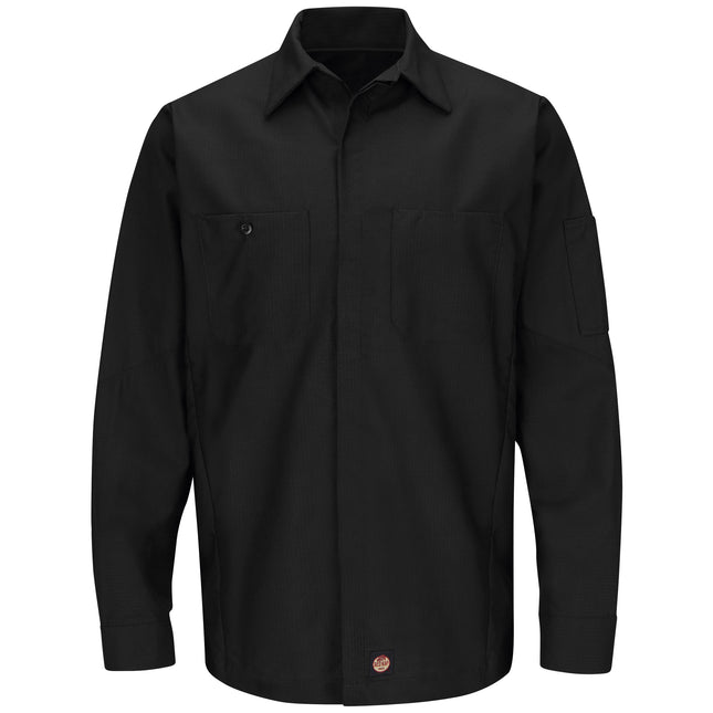 Red Kap® Men's Long Sleeve Solid Crew Shirt / SY10BK