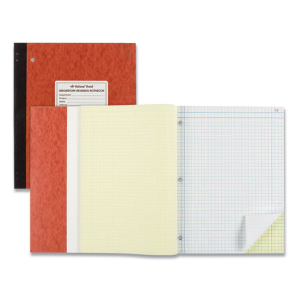 Duplicate Laboratory Notebooks, Two-Part Carbonless, Quadrille Rule (4 sq/in), Brown Cover, (200) 11 x 9.25 Sheets