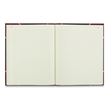 Texthide Eye-Ease Record Book, Black/burgundy/gold Cover, 10.38 X 8.38 Sheets, 150 Sheets/book