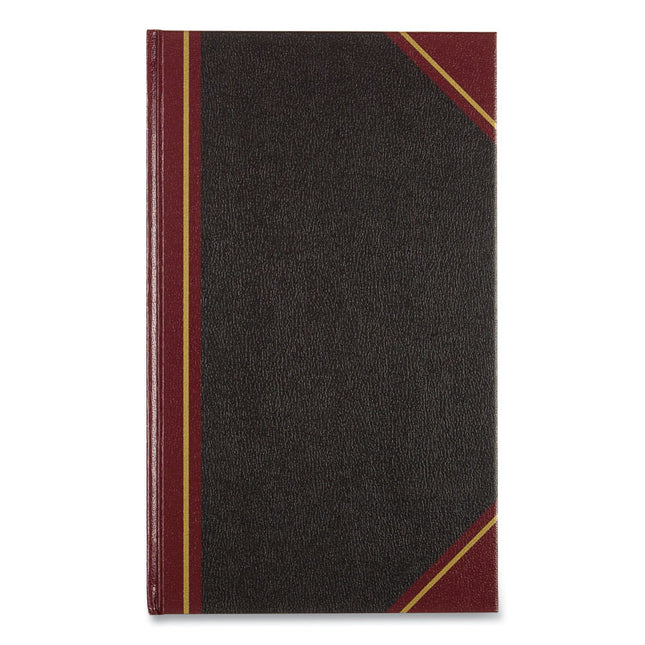 Texthide Record Book, 1-Subject, Medium/College Rule, Black/Burgundy Cover, (500) 14 x 8.5 Sheets