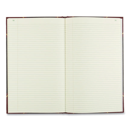 Texthide Record Book, 1-Subject, Medium/College Rule, Black/Burgundy Cover, (500) 14 x 8.5 Sheets