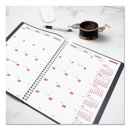 Essential Collection 14-Month Ruled Monthly Planner, 11 x 8.5, Black Cover, 14-Month: Dec 2024 to Jan 2026