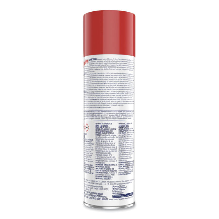 Foaming Glass Cleaner, Fresh, 20 oz Aerosol Spray, 6/Carton