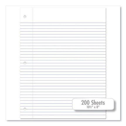 Filler Paper, 3-Hole, 8.5 X 11, College Rule, 200/pack